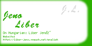 jeno liber business card